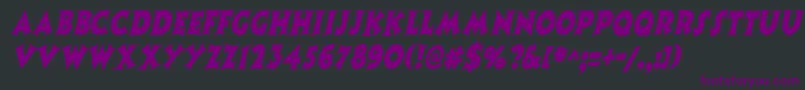 CoasternarrowItalic Font – Purple Fonts on Black Background