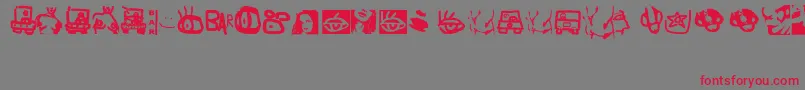 ErosSimboliSimboli Font – Red Fonts on Gray Background