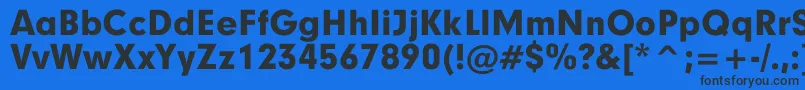 GeographyBlack Font – Black Fonts on Blue Background