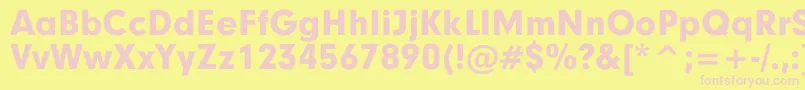 GeographyBlack Font – Pink Fonts on Yellow Background