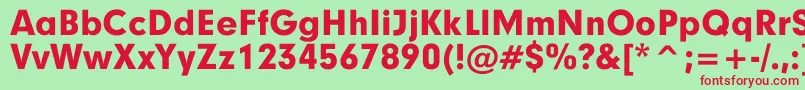 GeographyBlack Font – Red Fonts on Green Background