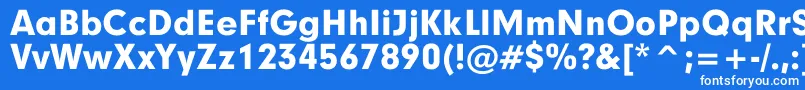 Czcionka GeographyBlack – białe czcionki na niebieskim tle