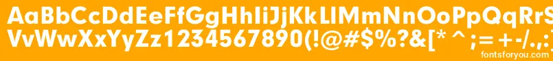 GeographyBlack Font – White Fonts on Orange Background