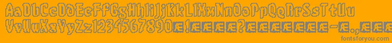 8BitLimitOBrk-Schriftart – Graue Schriften auf orangefarbenem Hintergrund