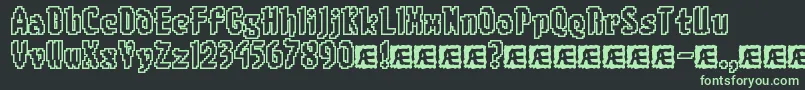 Fonte 8BitLimitOBrk – fontes verdes em um fundo preto