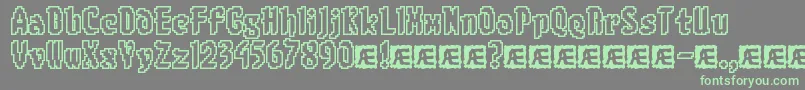 8BitLimitOBrk-Schriftart – Grüne Schriften auf grauem Hintergrund