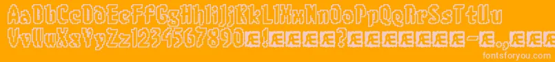 Weitere Informationen zur 8BitLimitOBrk-Schriftart 8BitLimitOBrk-Schriftart – Rosa Schriften auf orangefarbenem Hintergrund