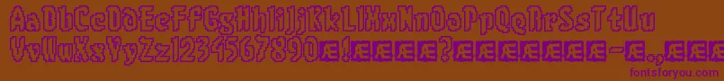 8BitLimitOBrk Font – Purple Fonts on Brown Background