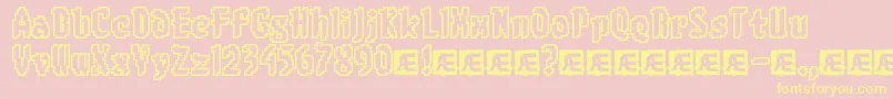 8BitLimitOBrk Font – Yellow Fonts on Pink Background