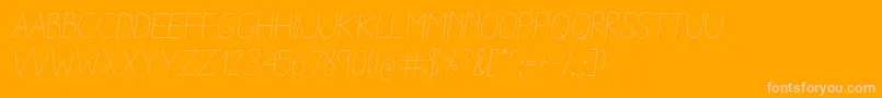 AracneLightItalic Font – Pink Fonts on Orange Background