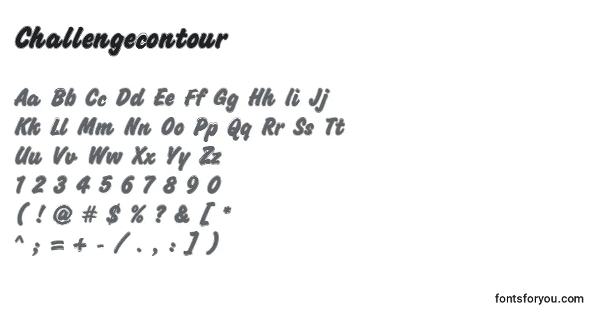 Challengecontour Font – alphabet, numbers, special characters