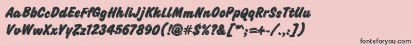 Challengecontour-Schriftart – Schwarze Schriften auf rosa Hintergrund