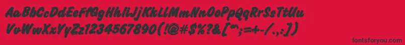 Challengecontour Font – Black Fonts on Red Background