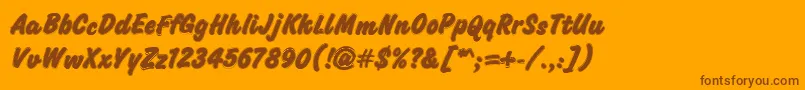 Challengecontour Font – Brown Fonts on Orange Background