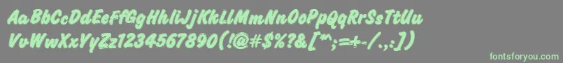 Challengecontour Font – Green Fonts on Gray Background