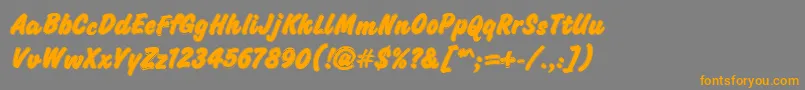 Challengecontour Font – Orange Fonts on Gray Background