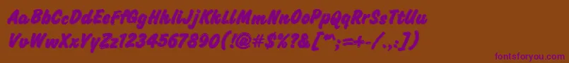 Challengecontour Font – Purple Fonts on Brown Background