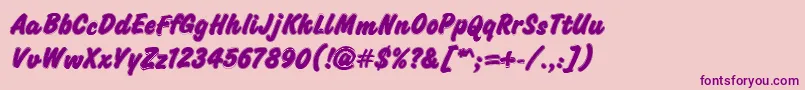 Challengecontour Font – Purple Fonts on Pink Background