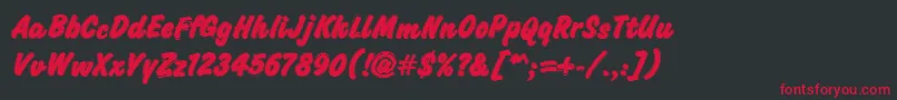 Challengecontour Font – Red Fonts on Black Background