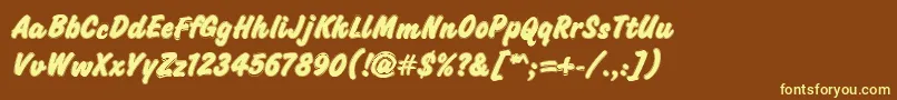Challengecontour Font – Yellow Fonts on Brown Background