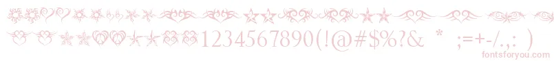 HeartsAndStars Font – Pink Fonts