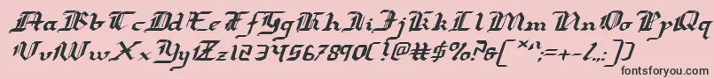 Redcoatei Font – Black Fonts on Pink Background