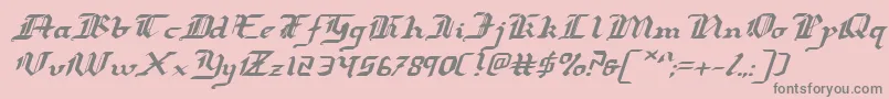 Redcoatei Font – Gray Fonts on Pink Background