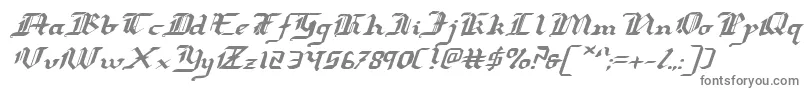 Redcoatei Font – Gray Fonts on White Background