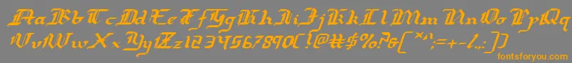 Redcoatei Font – Orange Fonts on Gray Background