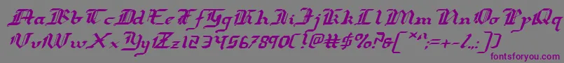 Redcoatei Font – Purple Fonts on Gray Background
