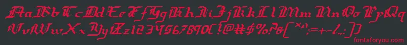 Redcoatei Font – Red Fonts on Black Background