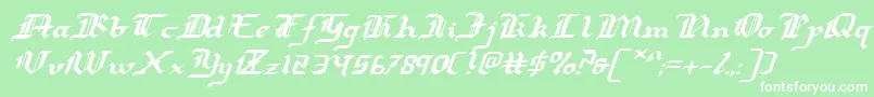 Redcoatei Font – White Fonts on Green Background