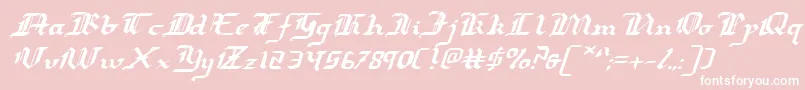 Redcoatei Font – White Fonts on Pink Background
