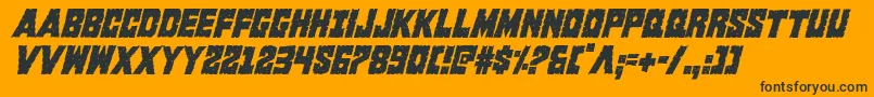 Kcommandocondital Font – Black Fonts on Orange Background