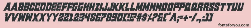 Kcommandocondital Font – Black Fonts on Pink Background