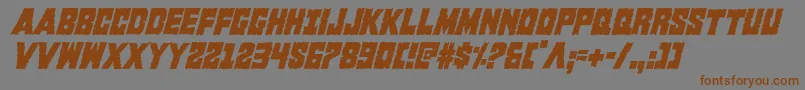 Kcommandocondital Font – Brown Fonts on Gray Background