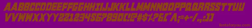 Kcommandocondital Font – Brown Fonts on Purple Background