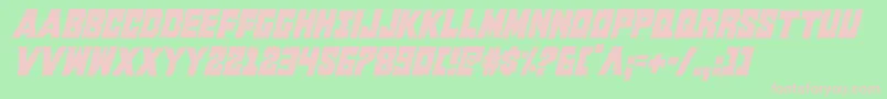 Kcommandocondital Font – Pink Fonts on Green Background