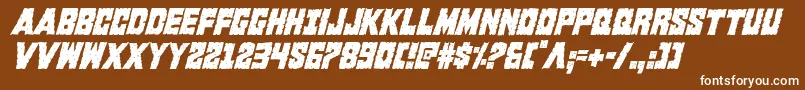 Kcommandocondital Font – White Fonts on Brown Background