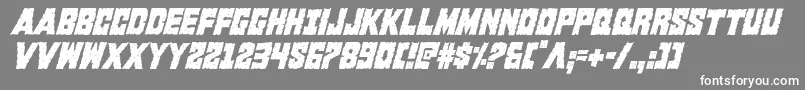 Kcommandocondital Font – White Fonts on Gray Background