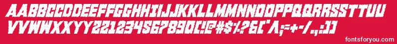 Kcommandocondital Font – White Fonts on Red Background