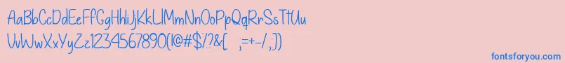 Lisätietoja GiveYouWhatYouLikeTtf-fontista GiveYouWhatYouLikeTtf-fontti – siniset fontit vaaleanpunaisella taustalla