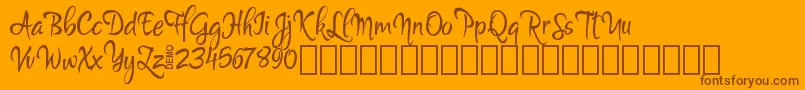MartynDemo Font – Brown Fonts on Orange Background