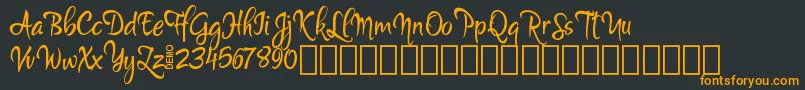 MartynDemo Font – Orange Fonts on Black Background