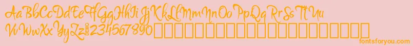 MartynDemo Font – Orange Fonts on Pink Background