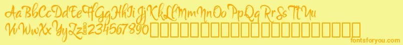 MartynDemo Font – Orange Fonts on Yellow Background