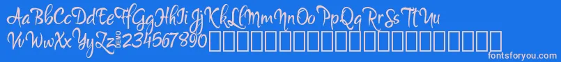 fuente MartynDemo – Fuentes Rosadas Sobre Fondo Azul