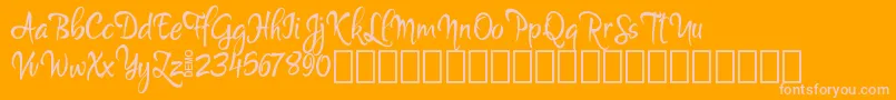 MartynDemo Font – Pink Fonts on Orange Background