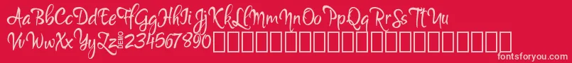 MartynDemo Font – Pink Fonts on Red Background