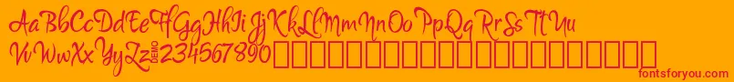 MartynDemo Font – Red Fonts on Orange Background
